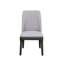 Chaise parsons rembourrée en lin gris clair