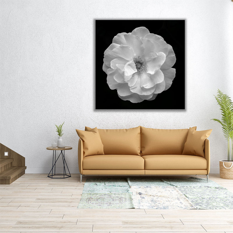 Rose - reproduction d'art sur toile, H 12 po x l 12 po