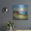 Art mural en métal luxueux «Little House by the Water» par Sharon Mark, 24 po x 24 po