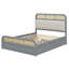 Grand lit plateforme en bois massif avec lit gigogne et tiroirs-596129106