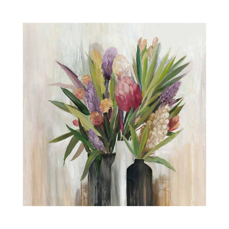 Tropical Paradise In Bloom by Asia Jensen - No Frame Gallery-Wrapped Canvas Giclée on Canvas, 30.48cm H x 30.48cm W