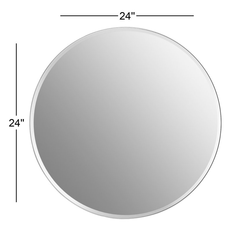 Verdera 24 in Round Framed Medicine Cabinet, Surface Mount or Recessed, Polished Chrome