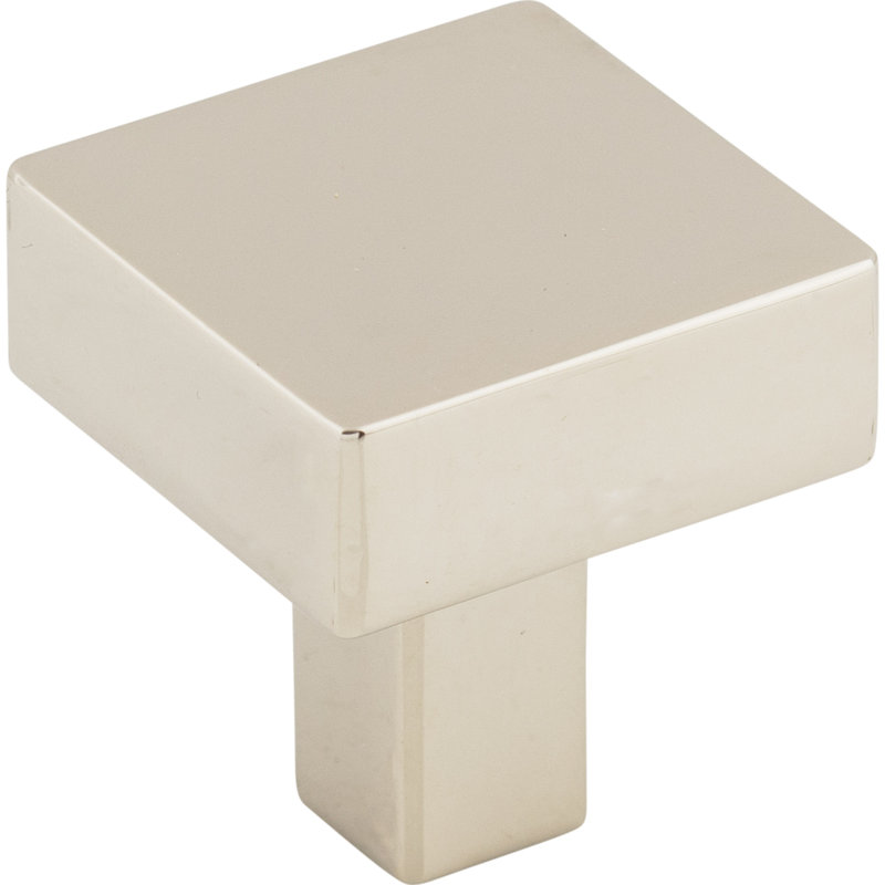 Channing 1 1/16" Length Square Knob, Polished Nickel