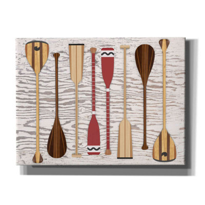 «Canoe Paddles & Oar» par Edward M. Fielding, estampe numérique sur toile