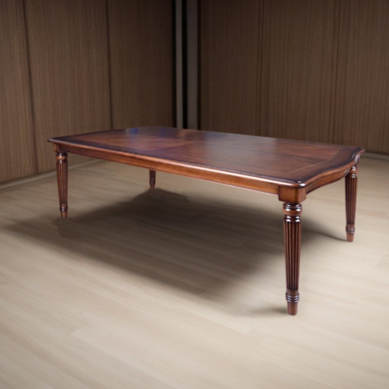Solid Wood Base Dining Table, 35.43" W x 78.74" L