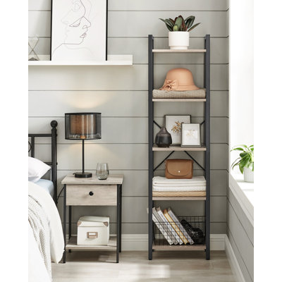 Makena 153cm H x 40cm W Steel Standard Bookcase
