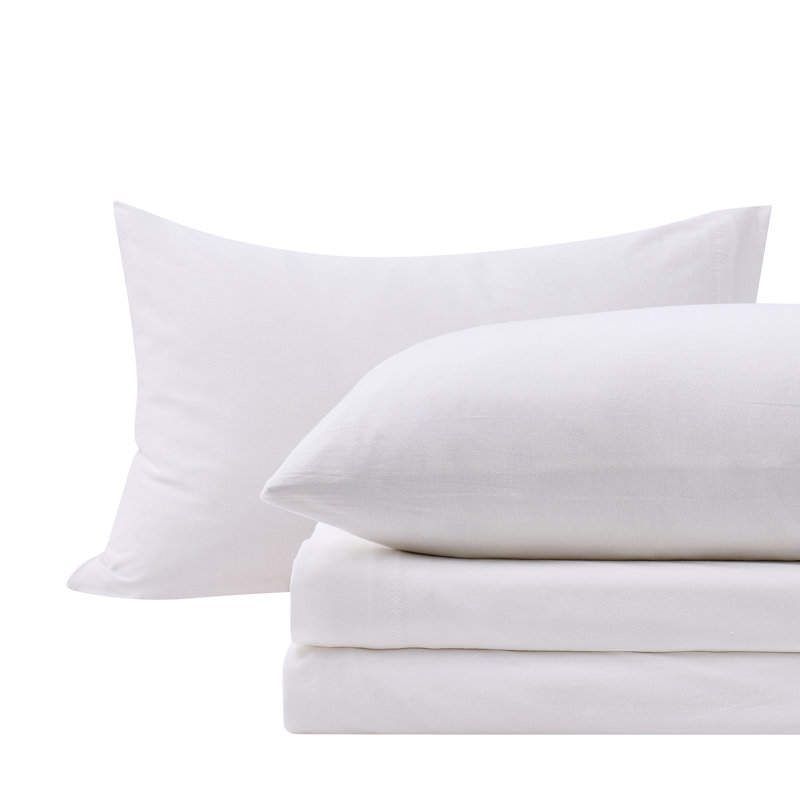 Organic Cotton Jersey Knit Sheets, Queen, White