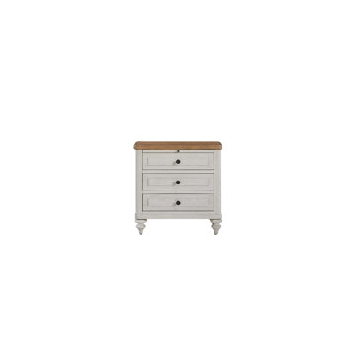 Table de chevet 3 tiroirs avec port USB