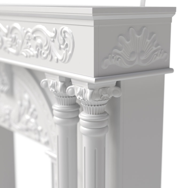 55'' W Electric Fireplace Mantel Without Insert