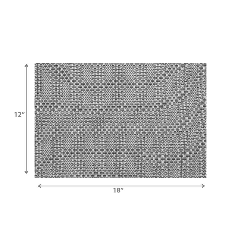Napperon en PVC tissé à pois triangulaires - ensemble de 12, Noir, noir, noir, noir