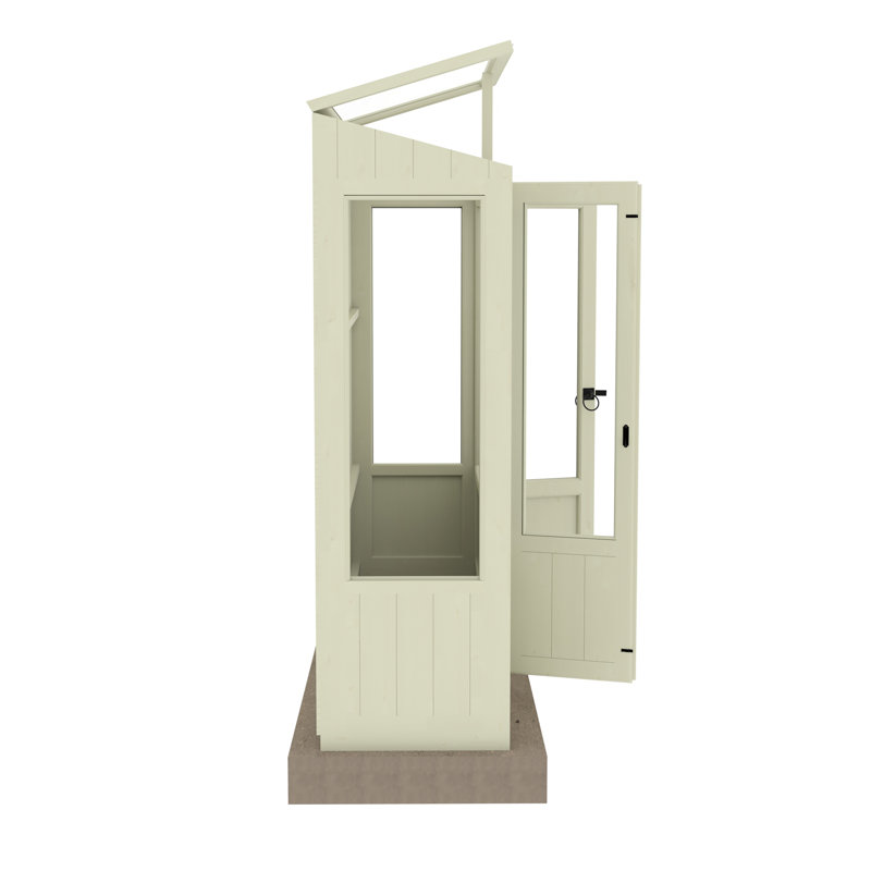 Holme 7 ft x 3 ft Painted Greenhouse, Green