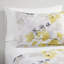 Drap d'édredon pour lit simple TG - imprimé botanique à feuilles jaunes et grises, microfibre douce, rembourrage, équipé de poches de rangement latérales, comprend édredon, taies décoratives, draps, taies d'oreiller, literie lavable et drap-121054522