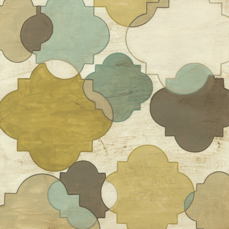 " Quatrefoil Overlay I " by June Erica Vess, 12" H x 12" W x 1.25" D