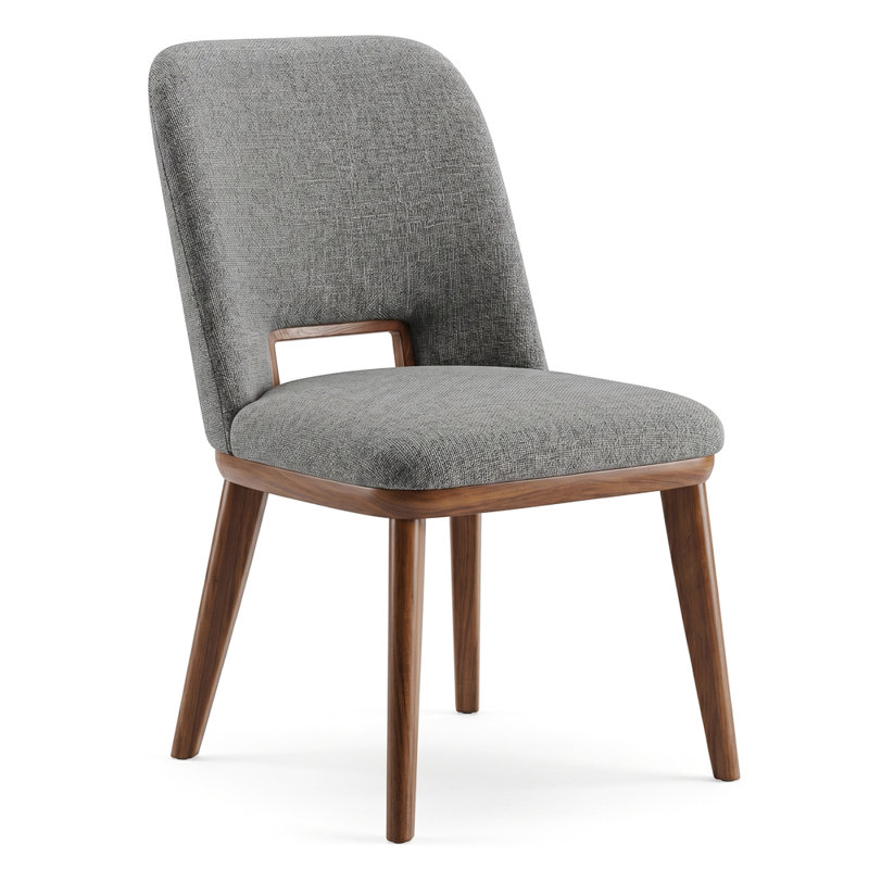 Chaise d'appoint en tissu Kyeran, Gris clair