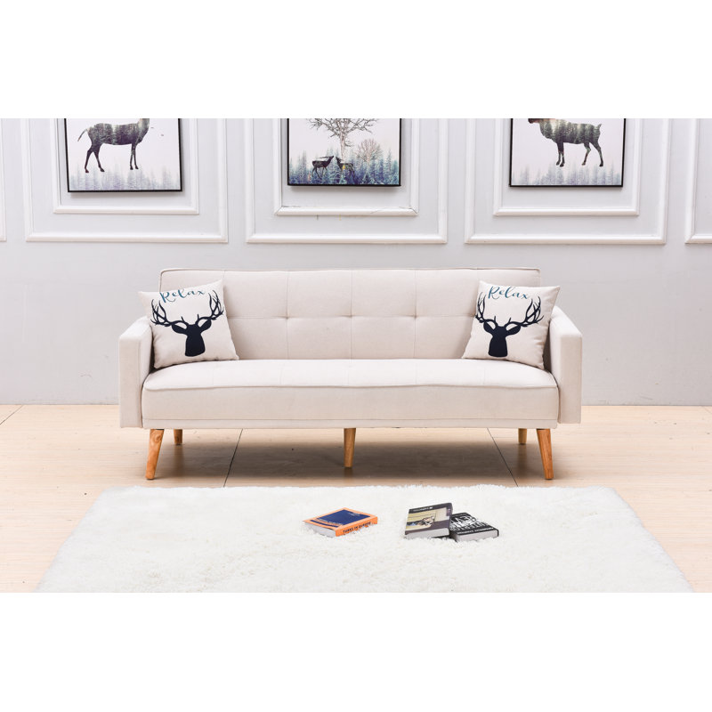 Upholstered 78'' Sofa Bed, Cream