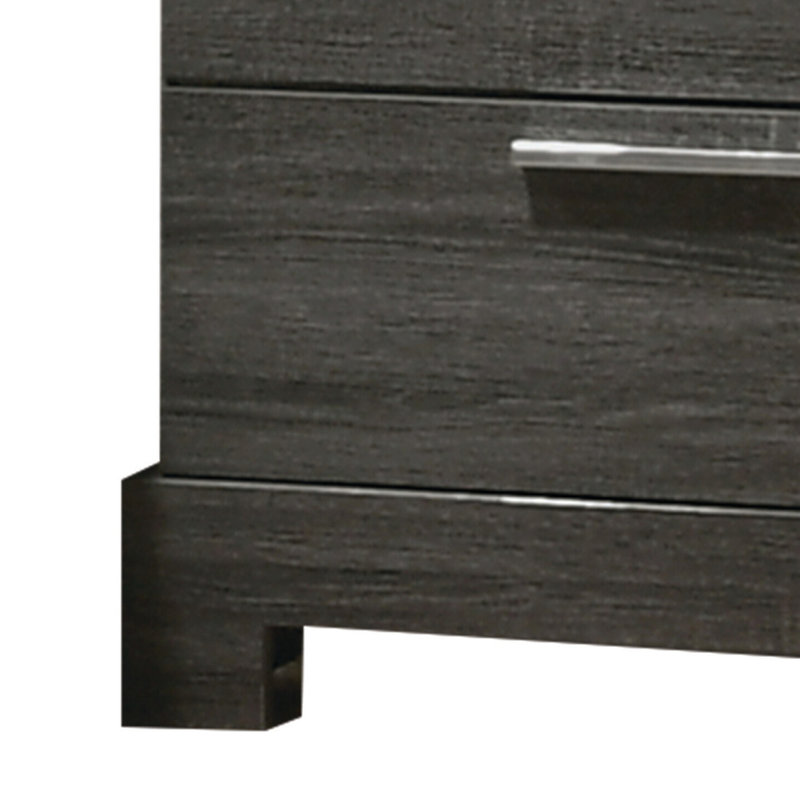 Table de chevet 2 tiroirs Grey Oak