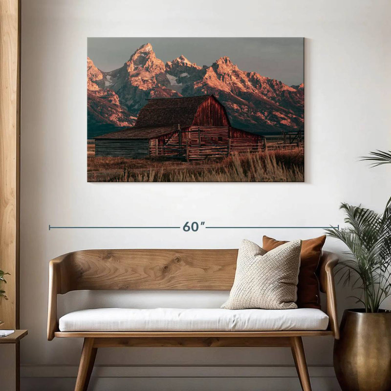 Lilie Scenic Teton Barn, H 30 po x l 45 po