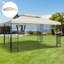Auvent de remplacement pour pavillon de jardin Outsunny, housse UV à 2 niveaux pour pavillon de jardin extérieur (dessus seulement)