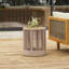 Table d'appoint pour l'extérieur en corde de rotin et bois d'acacia-577280094