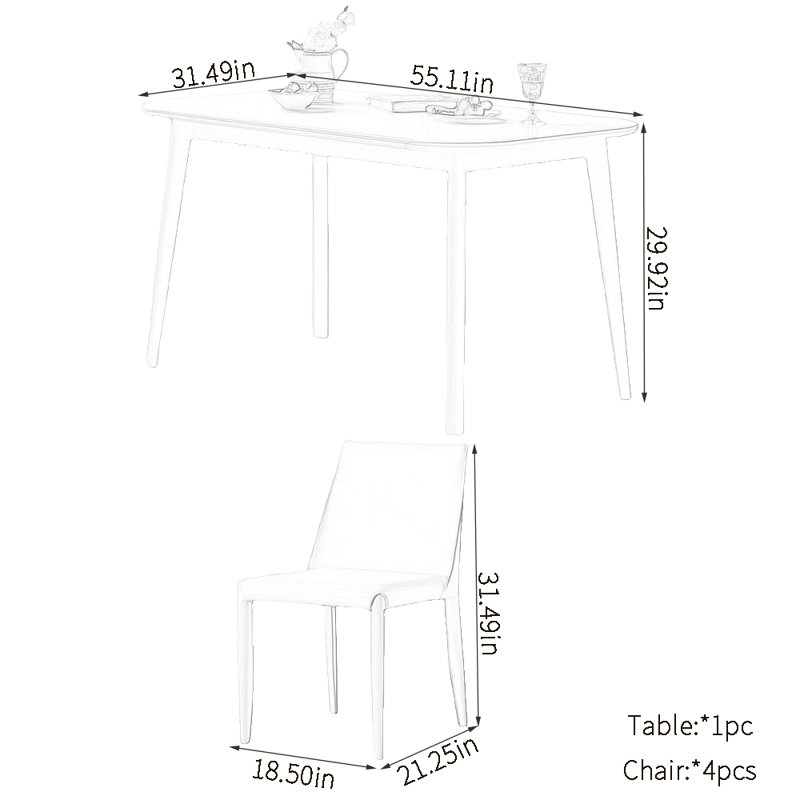 Tahire, H 29,92 po x L 55,11 po x l 31,49 po