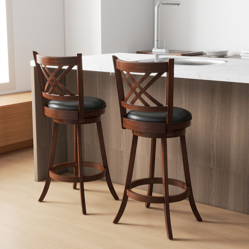 Maranto Swivel Upholstered Counter Stool, Extra Tall (74cm Seat Height)