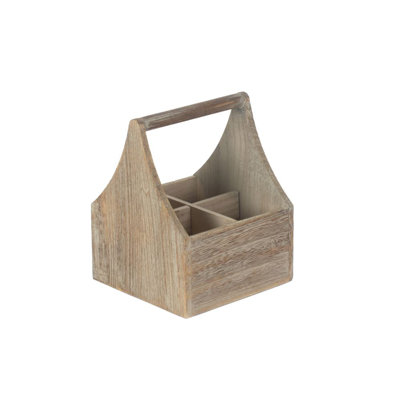 Ladson Wood Square Flatware Caddy