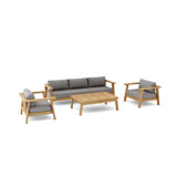Palermo Outdoor 12 - Piece Teak Conversation Set