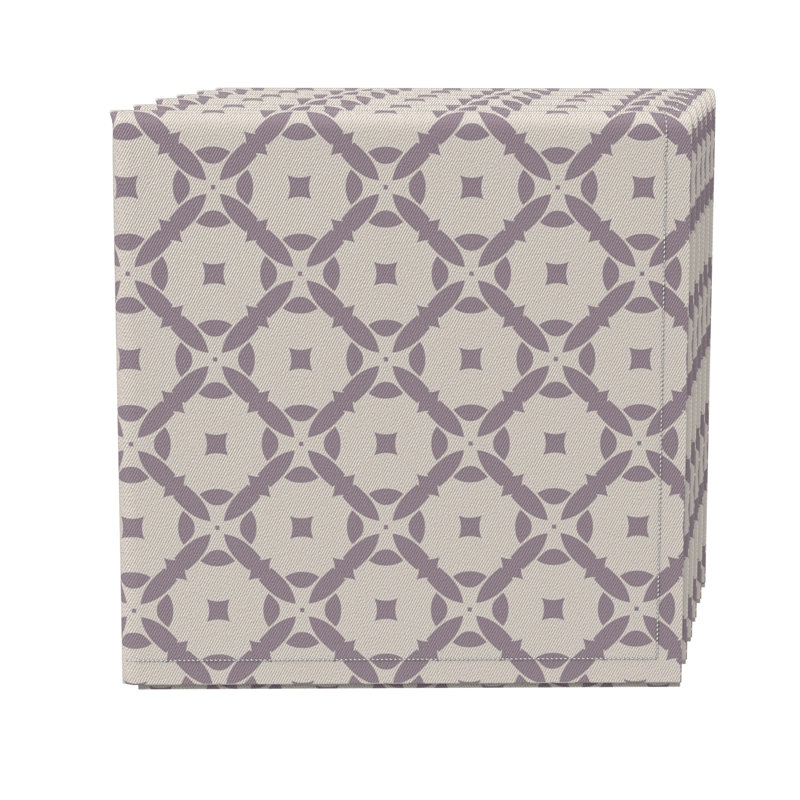 Cotton Twill Geometric Square Napkin