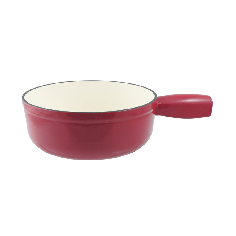Swissmar Lugano Red Cast Iron Cheese Fondue Pot - Small
