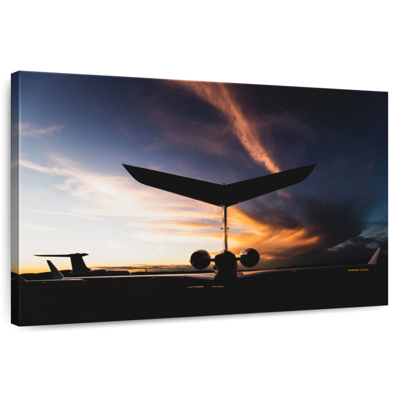 Mehar Private Jet Silhouette, 34" H x 51" W