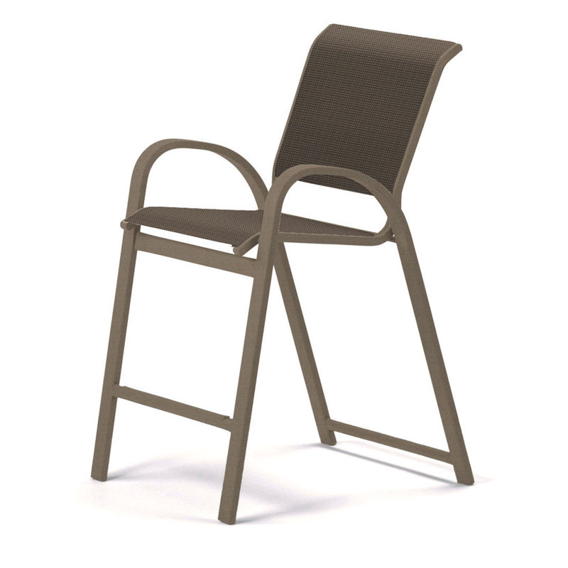 Tabouret de bar 42 po Holna, Tweed Sunbrella® brun, Désert texturé