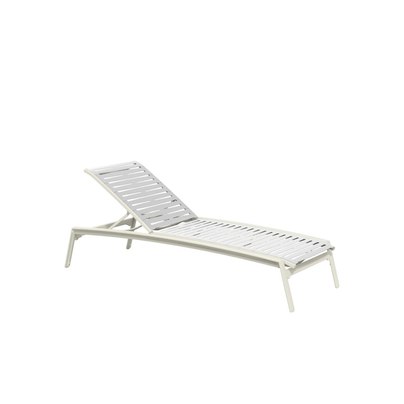 Chaise longue inclinable Elance EZ Span ™, Vinyle neige, Parchemin