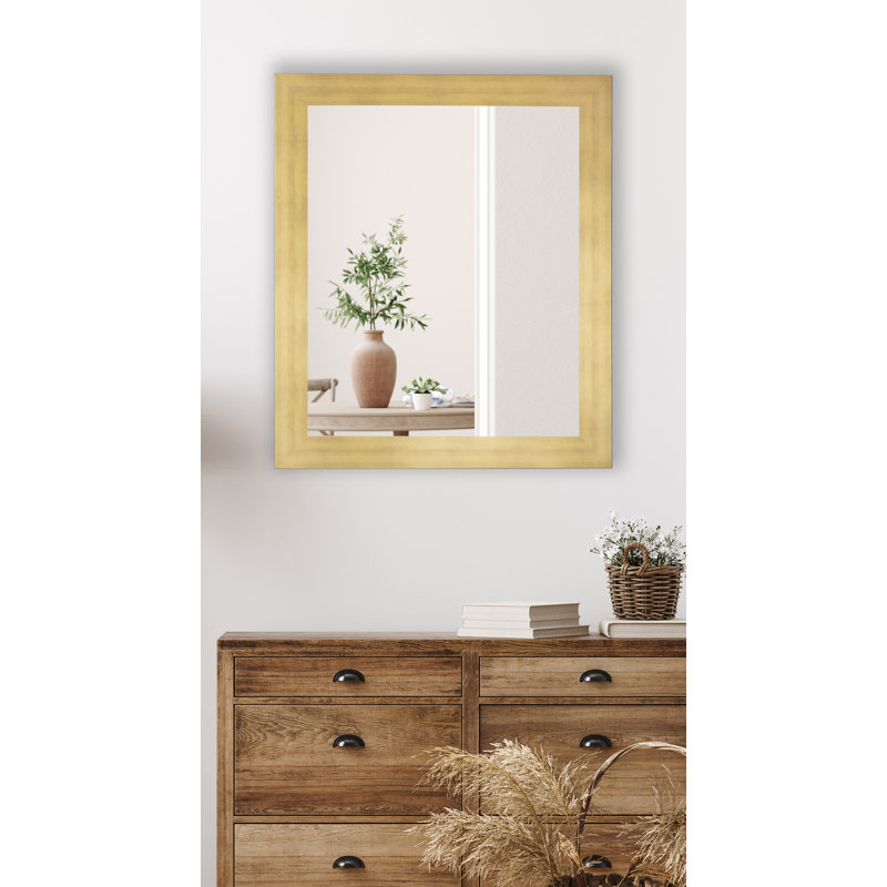 Miroir décoratif, 33 po x 40 po, Or mat