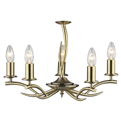 Brooklyn 5 - Light Candle Style Chandelier