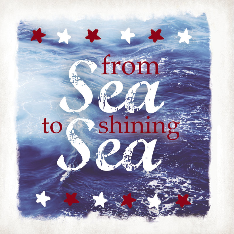 From Sea To Shining Sea - Wrapped Canvas Print, 51cm H x 51cm W x 3.8cm D