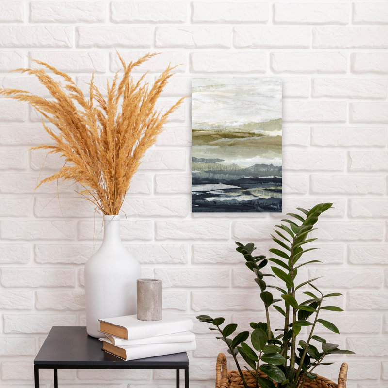 Art contemporain contemporain, paysage moderne abstrait, H 18 po x l 12 po