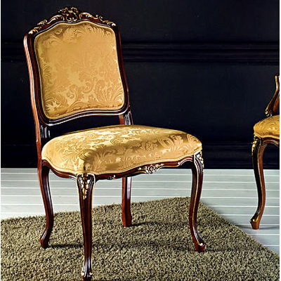 Solid Wood Side Chair in Gold