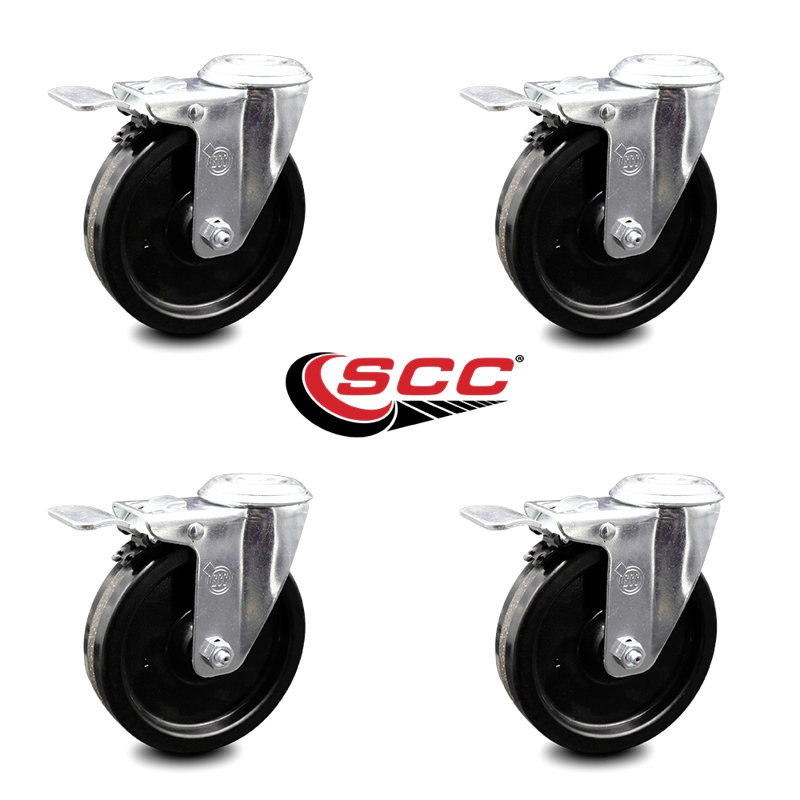 Phenolic Swivel Caster with Total Lock Brake