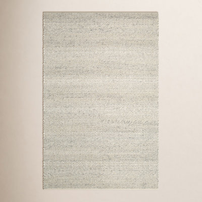 Zekia Beige Gray Flatweave Wool Rug