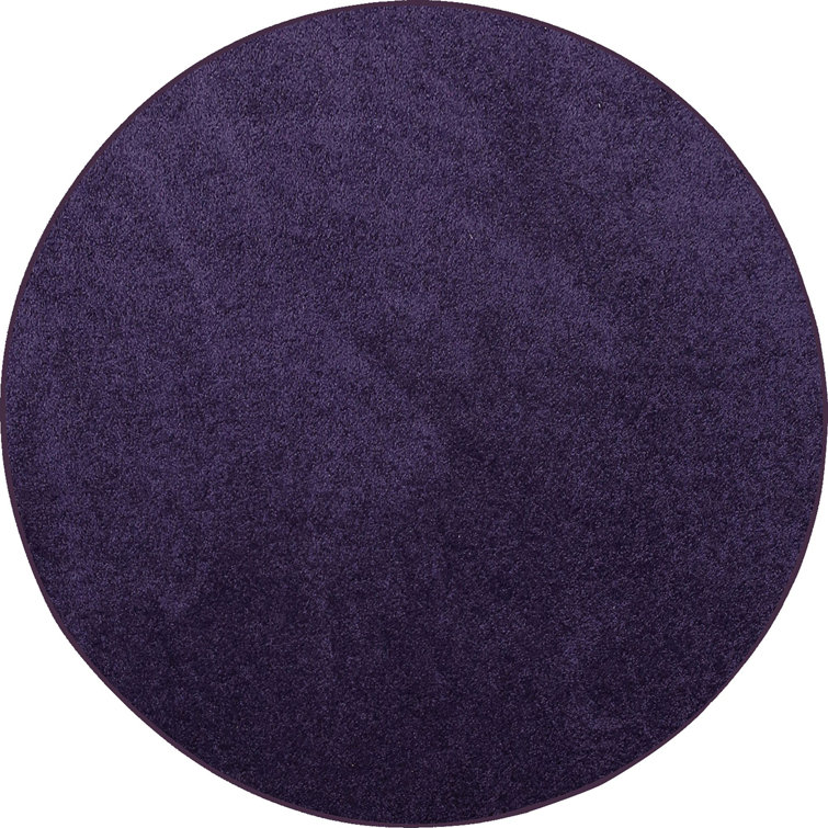 Modern Plush Solid Color Rug - Purple, Pet and Kids Friendly Rug