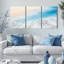 «Ocean Waves Beach Scene», ensemble de 3 reproductions d'art sur toile tendues sur toile-2115669124