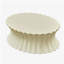 35,04 po Table basse ovale vintage en fibre de verre robuste pour salon Bureau sans assemblage beige