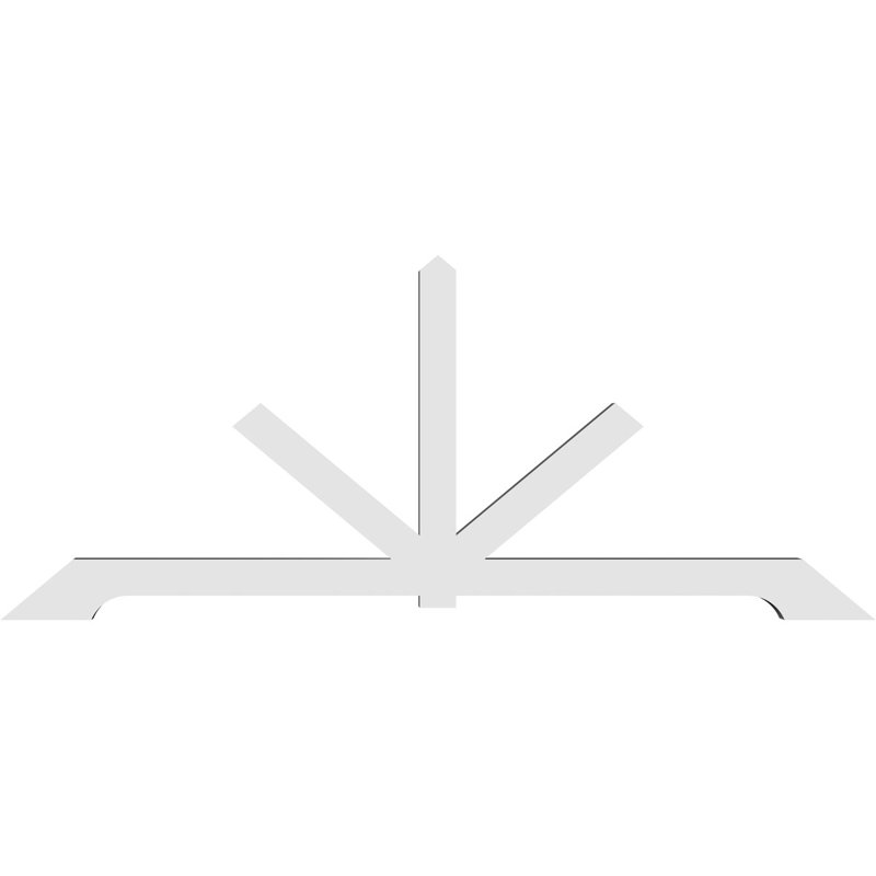 Support de pignon en PVC de qualité architecturale Vanguard, H 40 po x l 96 po (pas : 10/12), P 4 po x F 4 po