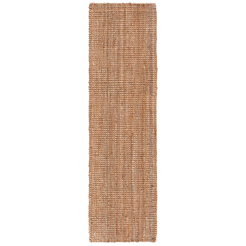 Tapis en jute tissé à la main Kidane, Tapis de couloir 2 pi 3 po x 7 po