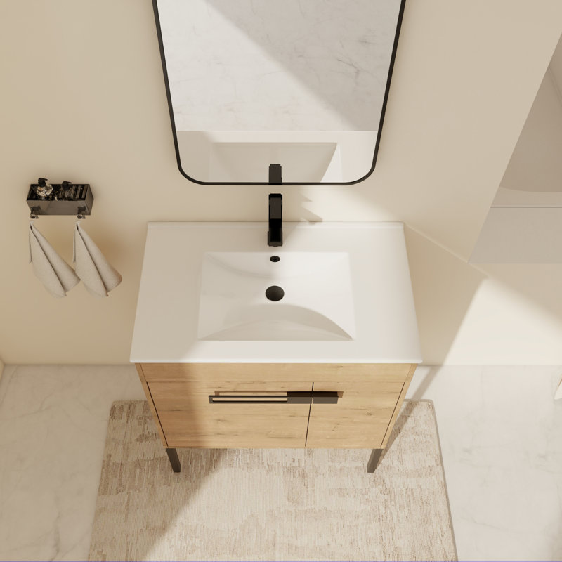 Meuble-lavabo sur pied simple 30,03 po Soumya