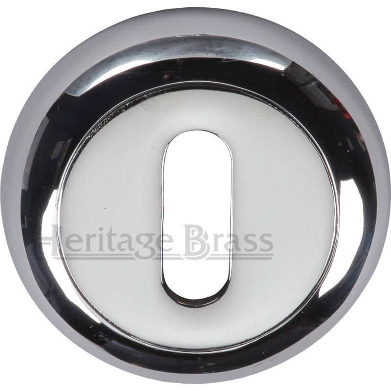 Heritage Brass Heritage Key Escutcheon, Polished Chrome