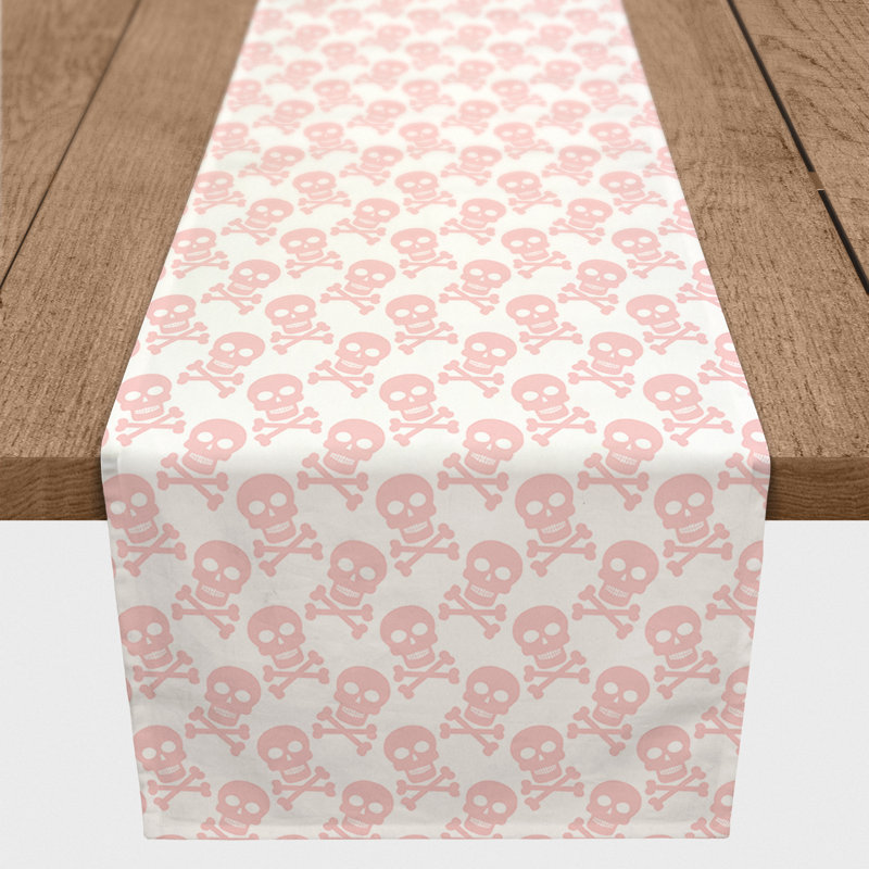 Milligan Tile Table Runner, 90" x 16", Light Pink