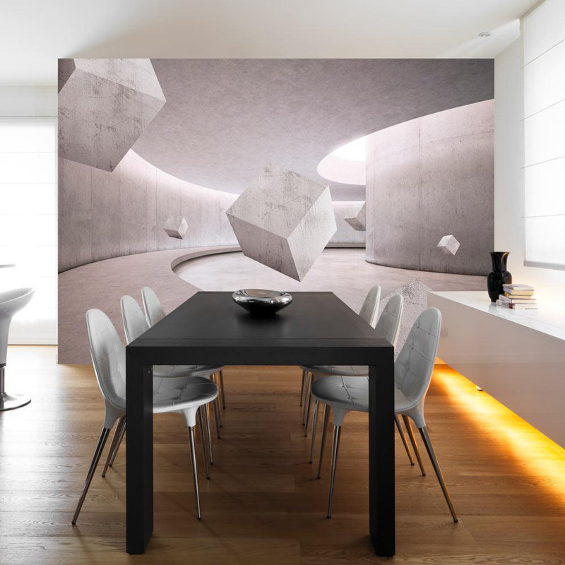 Art mural Art of Symmetry, L 110 po x l 157 po, Mauve clair