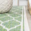Tapis d'intérieur / extérieur crème / vert Trebol-791335138