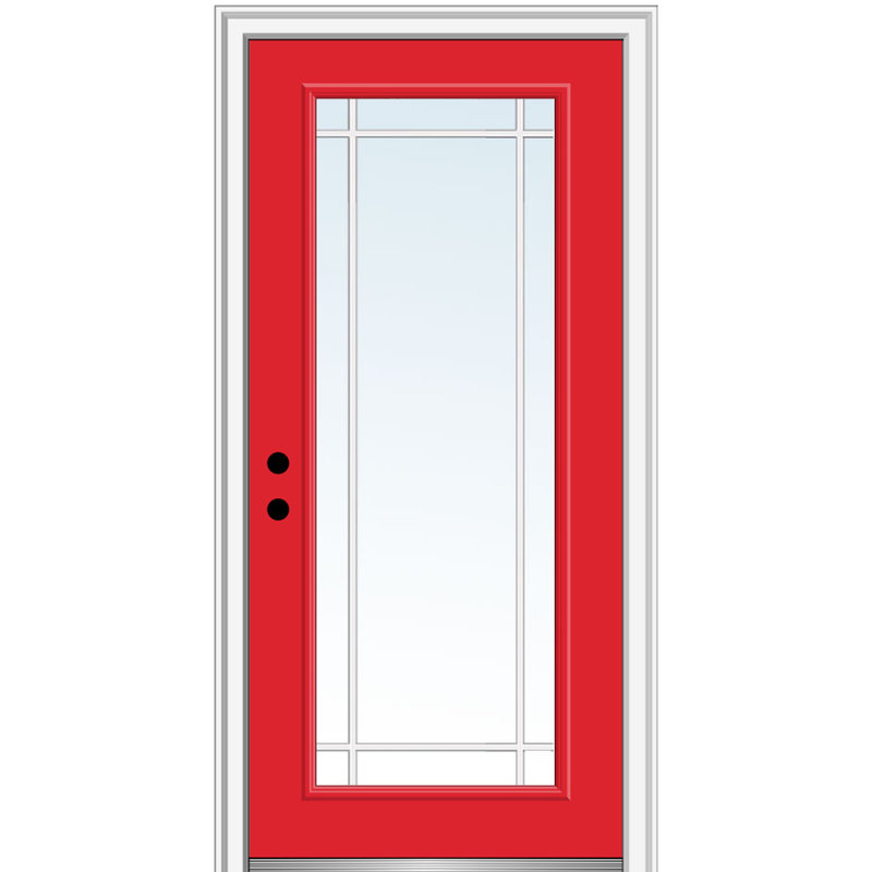 81.75'' Black Fiberglass Right-Hand Inswing Exterior Door